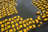Cabs NYC Flooded