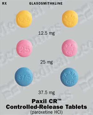 Paxil CR -12.5，25，37.5 mg