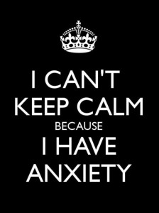 一张海报上写道:“我无法保持冷静，因为我有焦虑。”这是不真实的。即使焦虑，你也能保持冷静