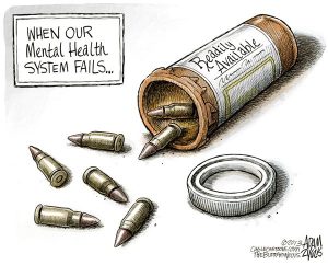 虽然枪支暴力肇事者可能有精神疾病，但这并不意味着他们有可诊断的精神疾病。为什么这种区别很重要?读这篇文章。